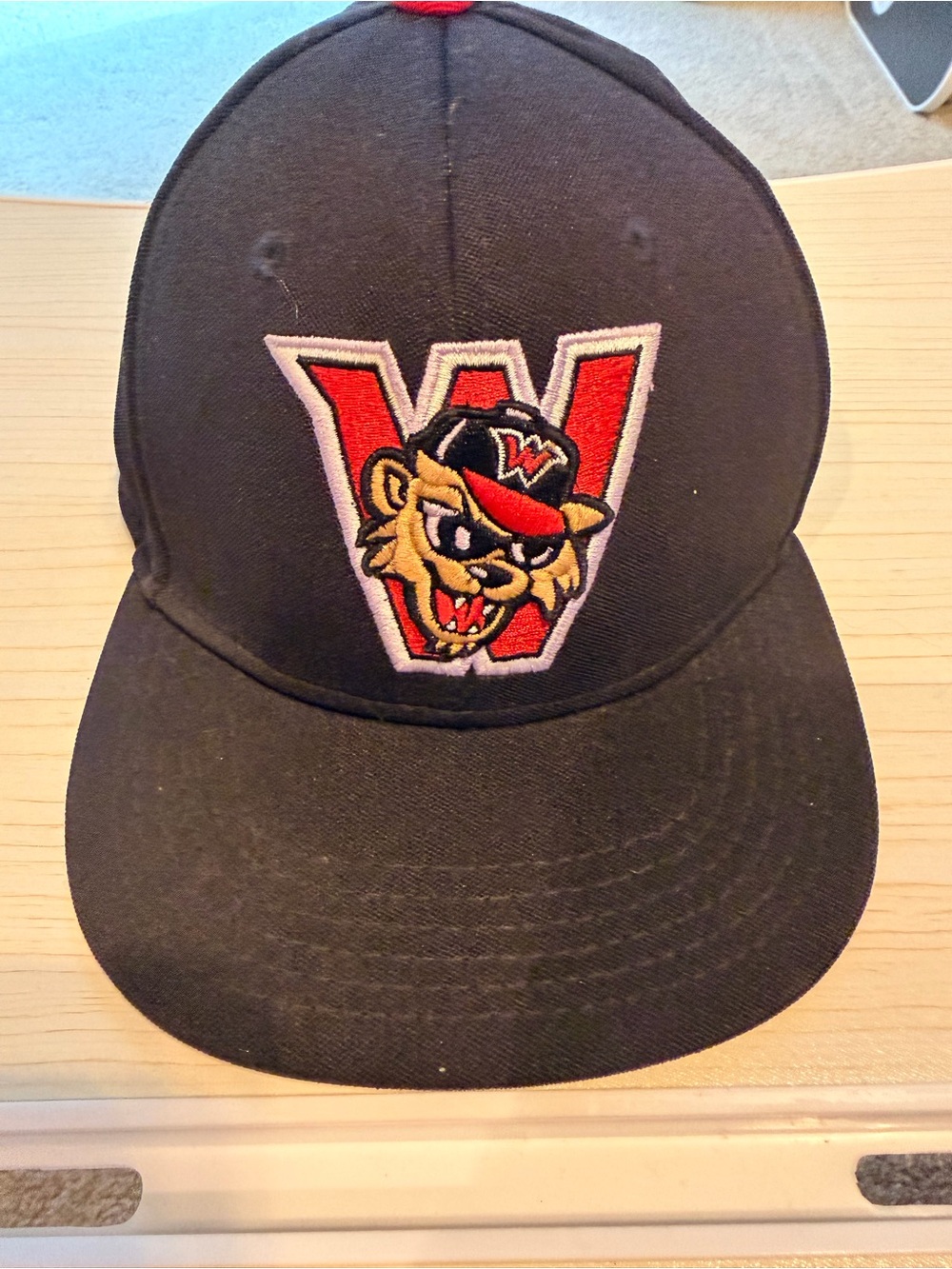 The Game Black Kids Hat with Red & White Mascot Patch